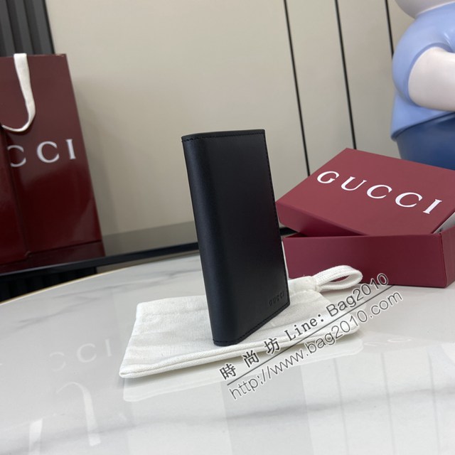 Gucci專櫃古馳最新款Emblem系列雙折卡片夾錢包卡包 jh2601型號：818953